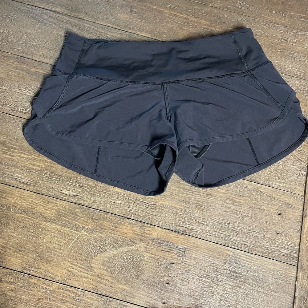 Lululemon Athletica Black Athletic Shorts with Technical Fabric